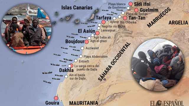 Así es la ruta de la inmigración hacia las Canarias.