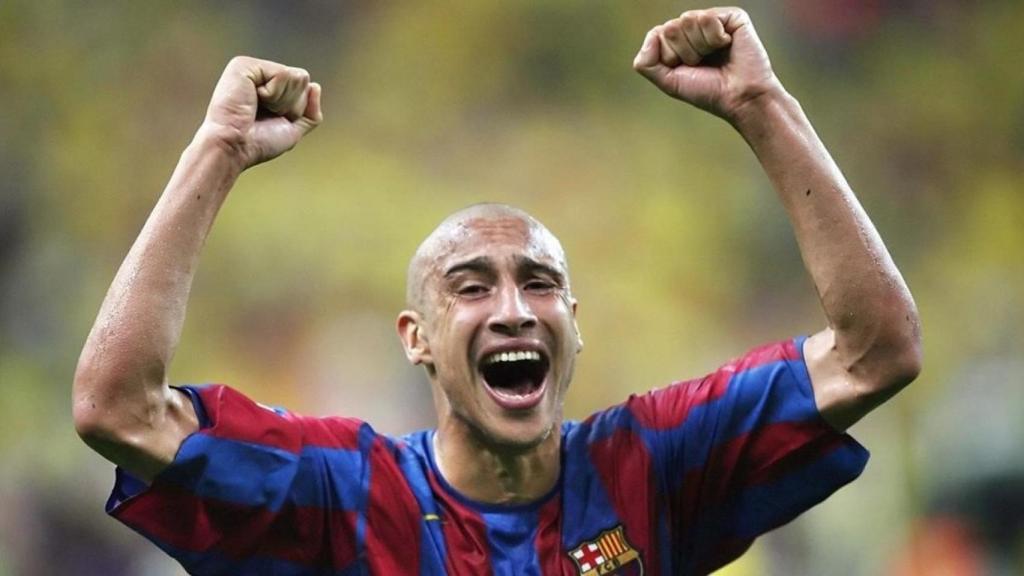 Henrik Larsson, con la camiseta del Barça