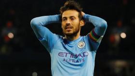 David Silva, con el Manchester City