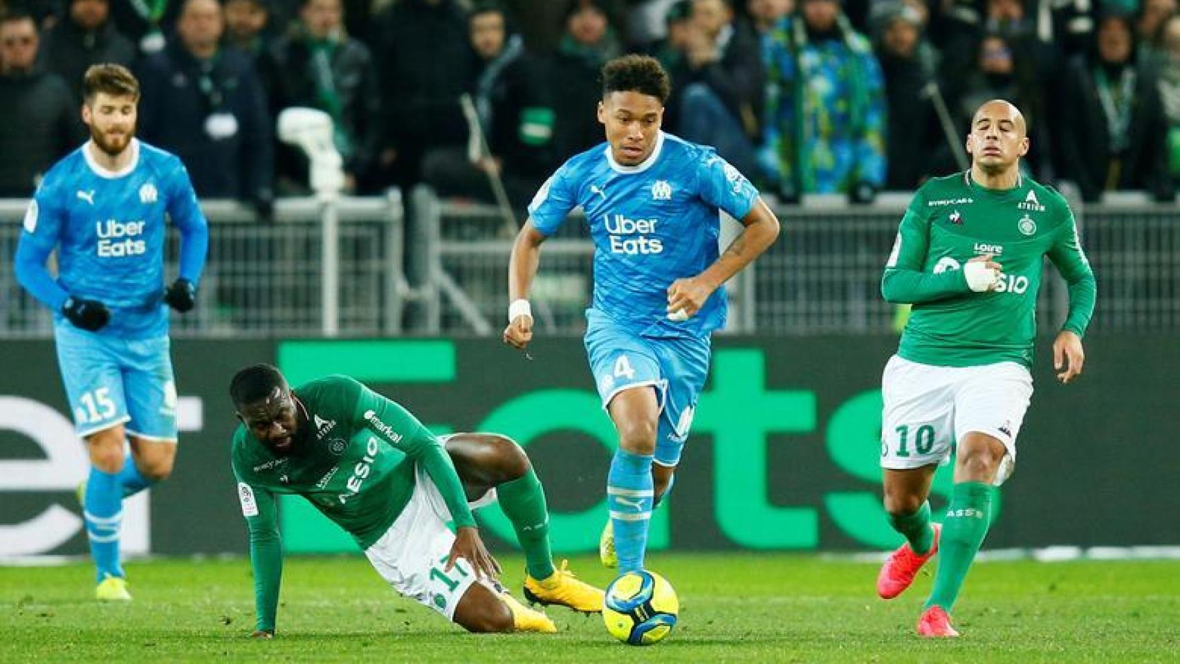 Partido entre Olympique Marsella y Saint Etienne