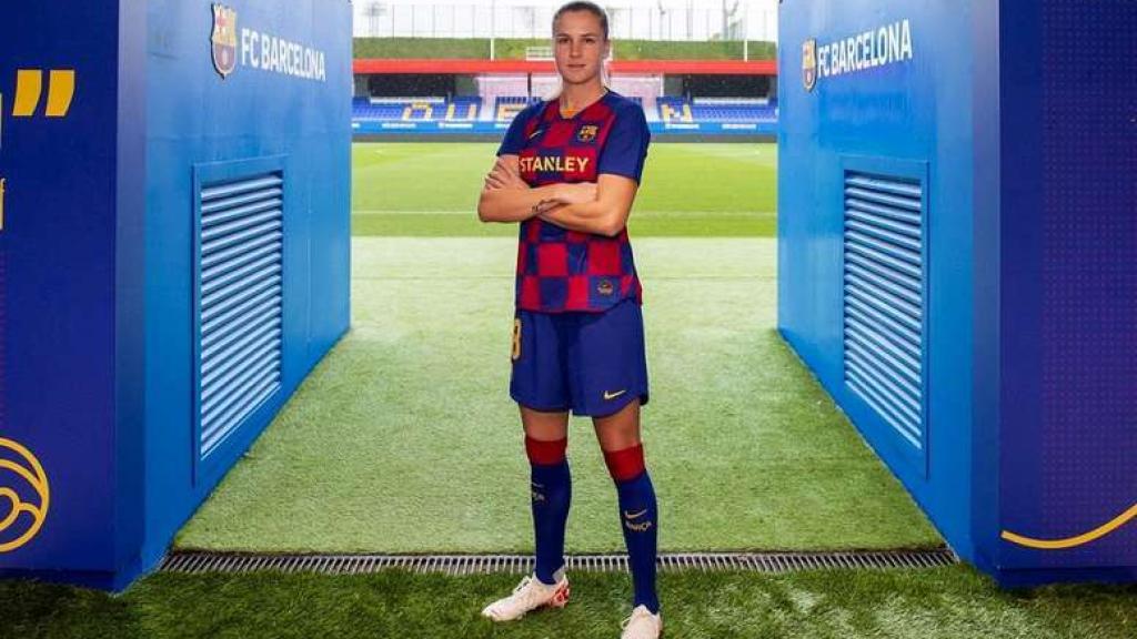 Ana Crnogorcevic, futbolista del Barcelona. Foto: Twitter (@FCBfemeni)