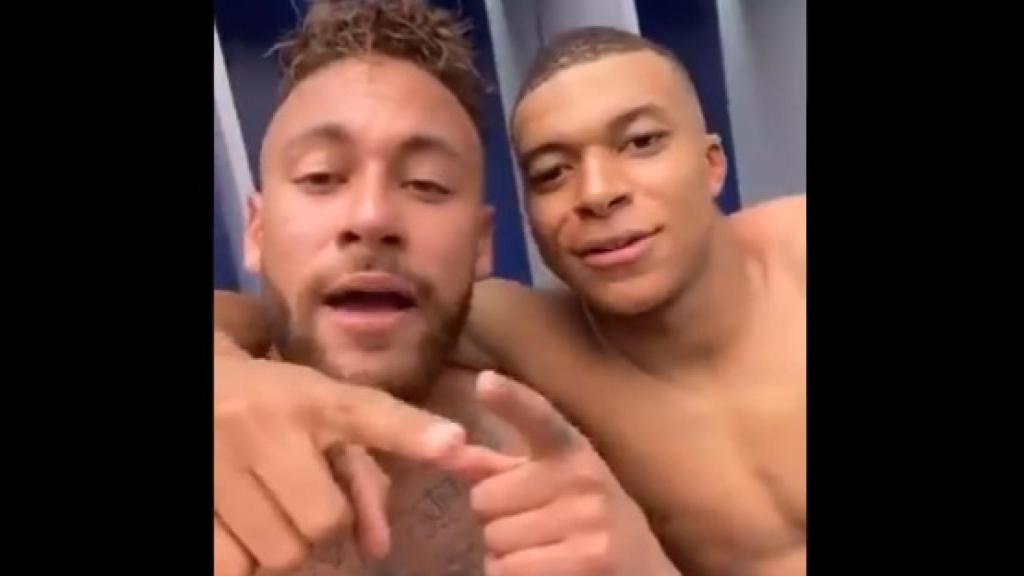Neymar y Mbappé, celebrando el pase a la final de la Champions del PSG
