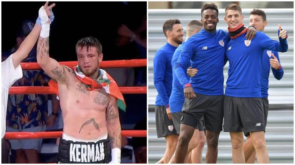 Kerman Lejarraga, Iñaki Williams y Oihan Sancet