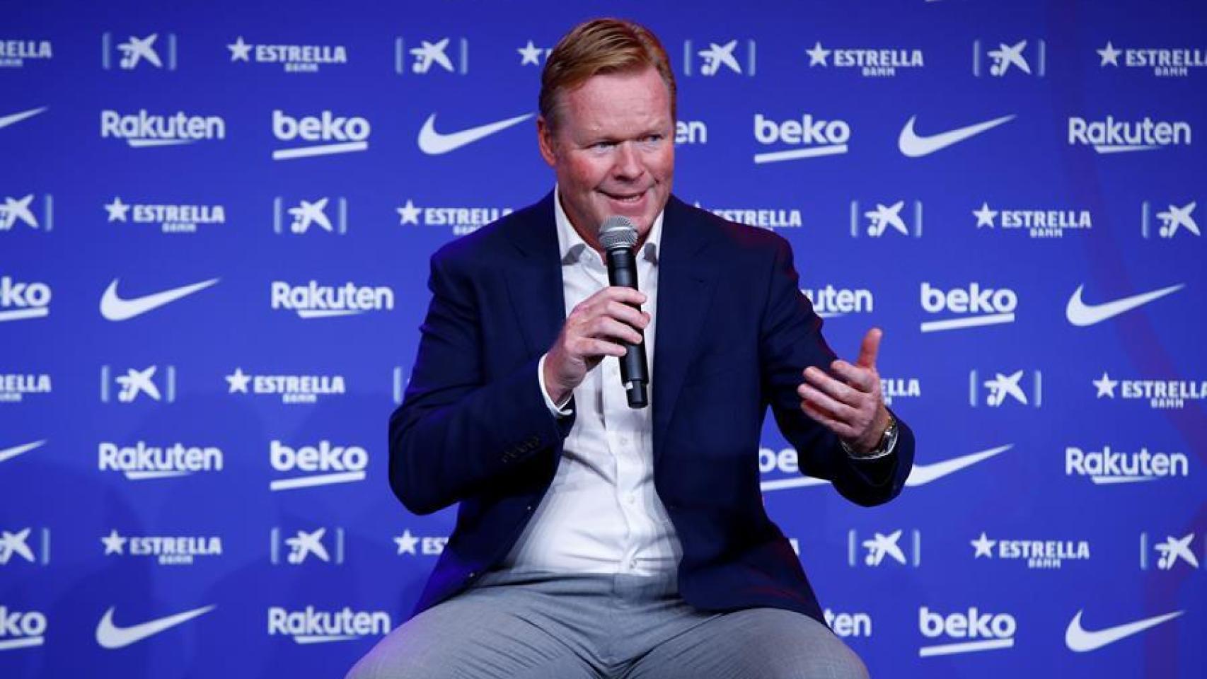 Ronald Koeman, durante su presentación como entrenador del Barcelona