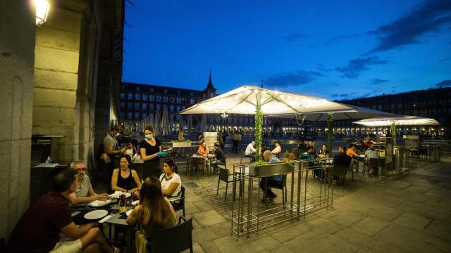 Las terrazas de la Plaza Mayor de Madrid.