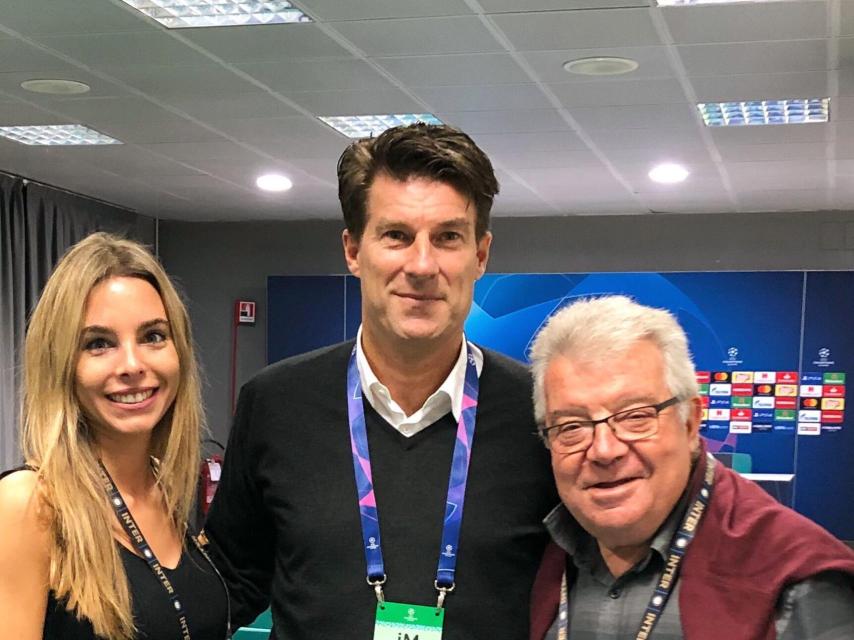 Minguella junto al histórico Laudrup