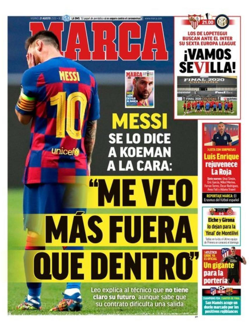 Portada de MARCA 21-08-2020