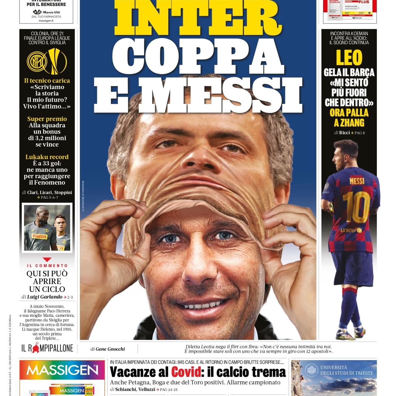 Portada de La Gazzetta dello Sport