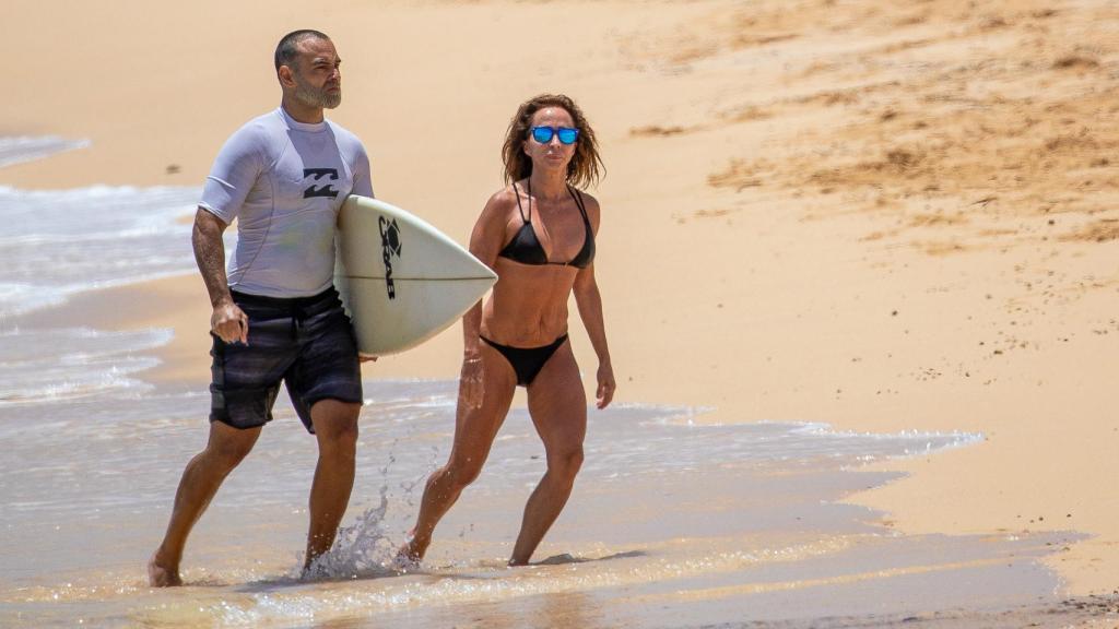 María Patiño y su marido, Ricardo Rodríguez, de vacaciones.