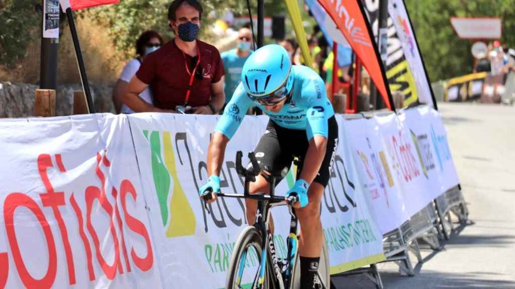 Gorka Izaguirre en la recta final de la prueba