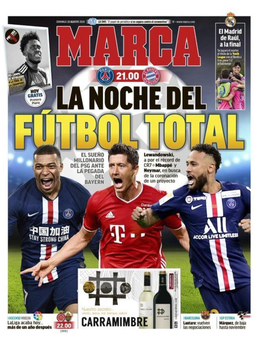 La portada del diario MARCA (23-08-2020)