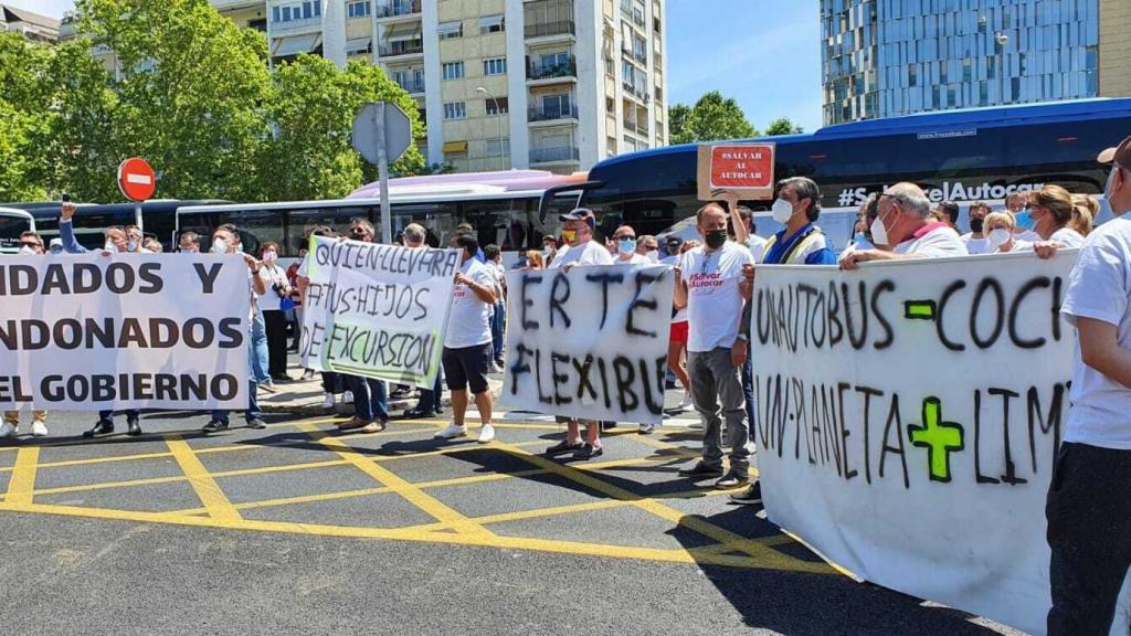 Manifestación en junio para pedir ayudas al Gobierno.