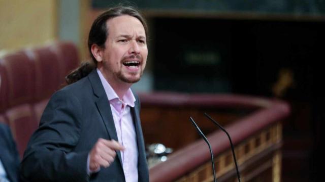 Pablo Iglesias, en la tribuna del Congreso en una imagen de archivo.