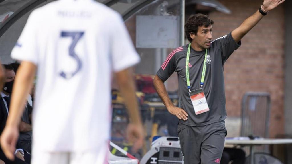 Raúl, durante la final de la UEFA Youth League