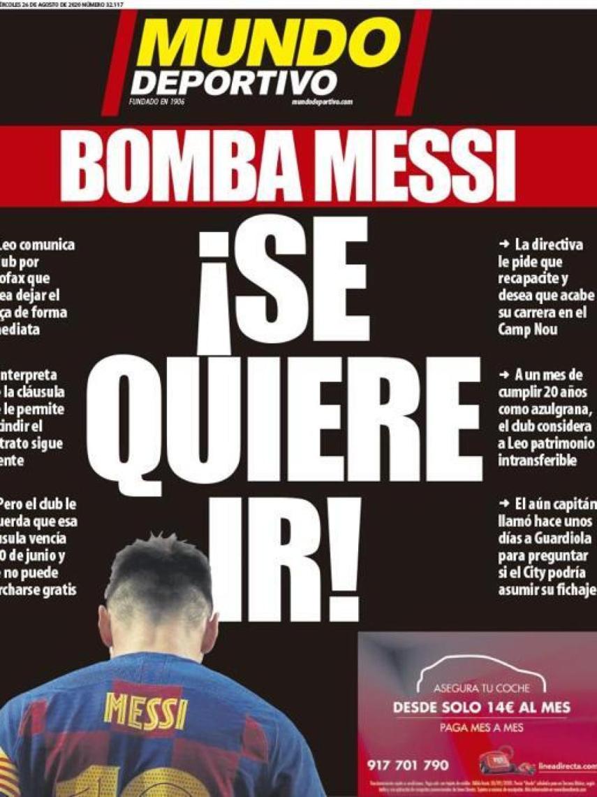 Portada Mundo Deportivo (26/08/2020)