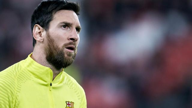 Lionel Messi, durante un partido con el Barça.