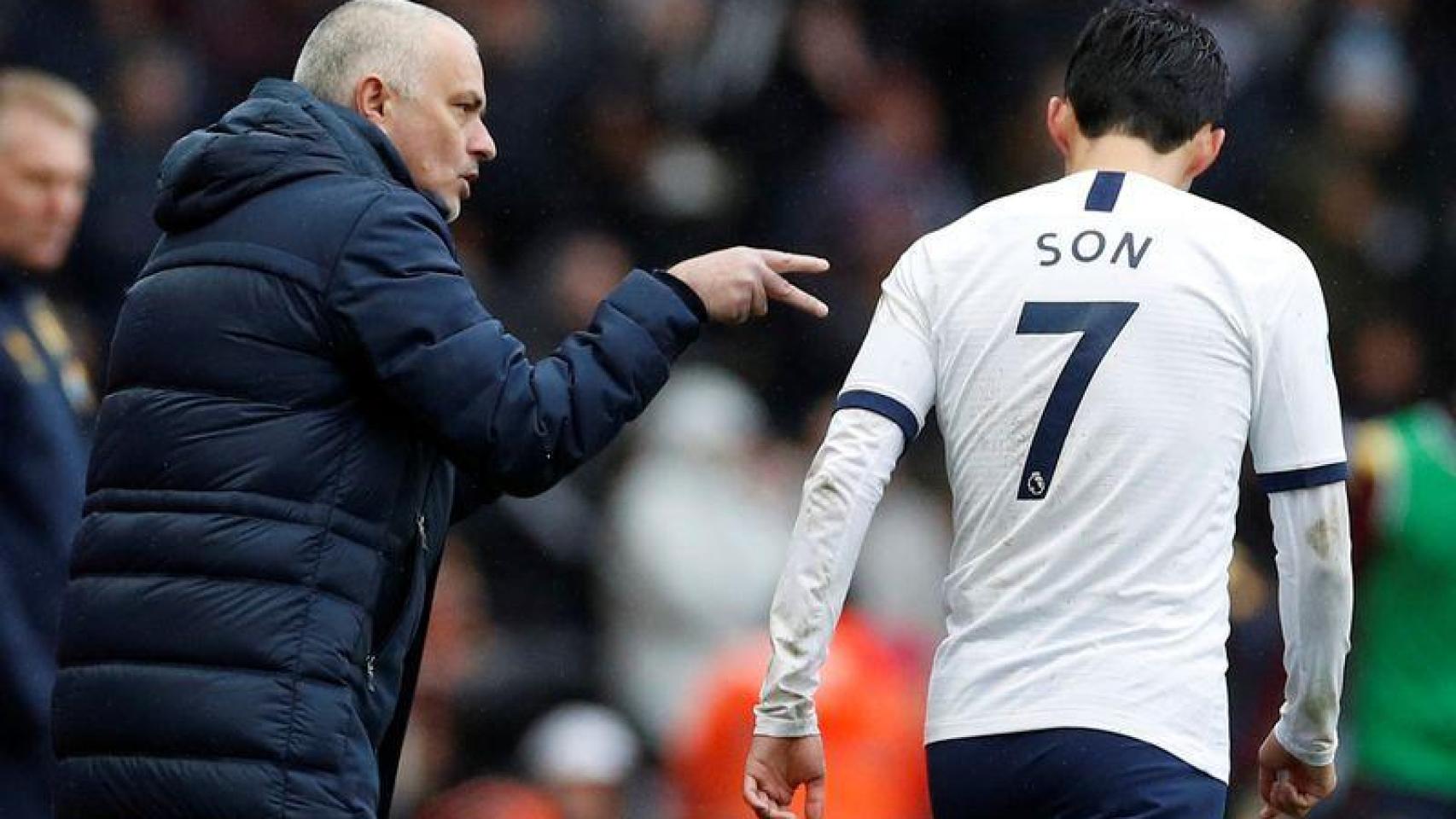 José Mourinho y Heung Min Son