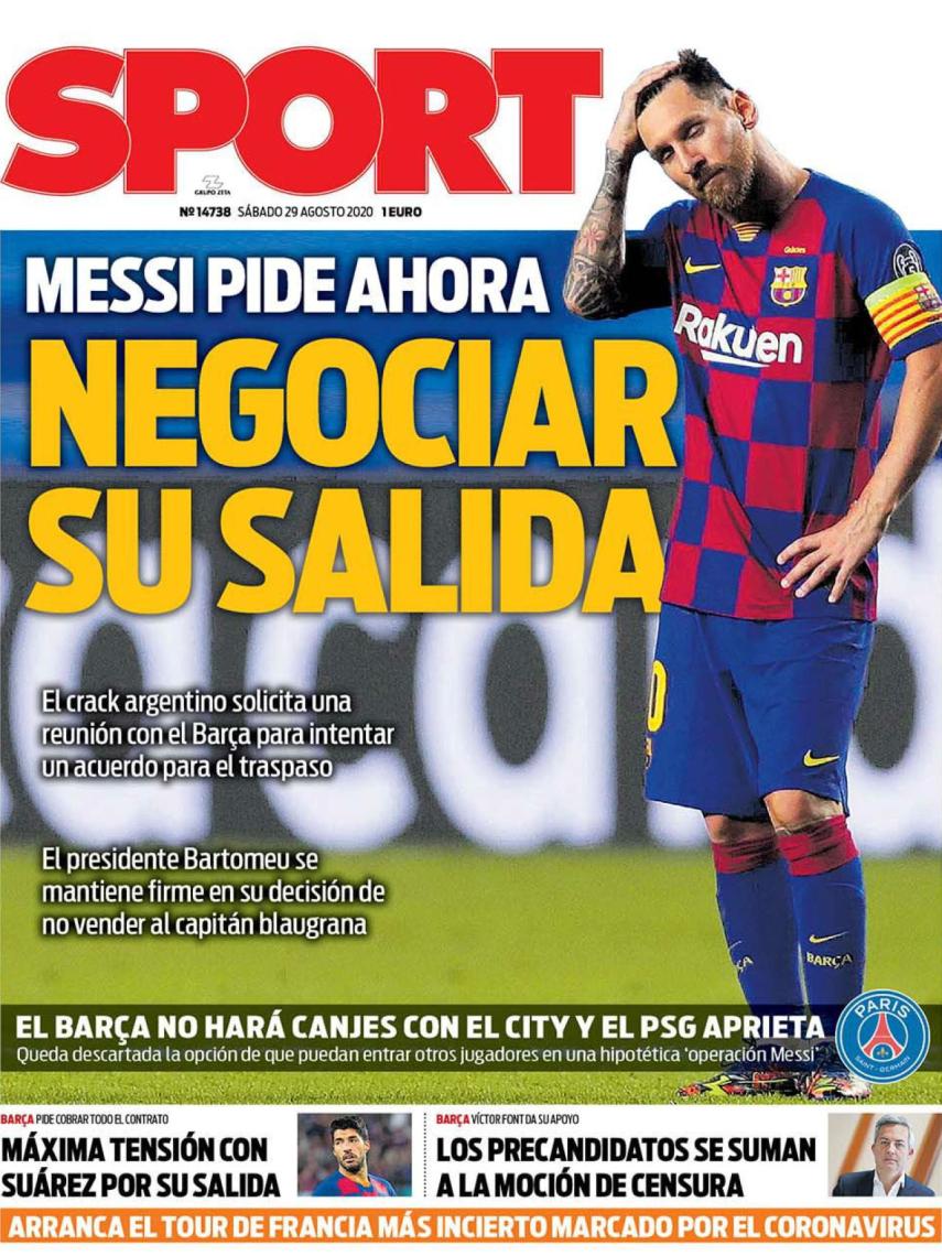 Portada Sport 29-08-2020