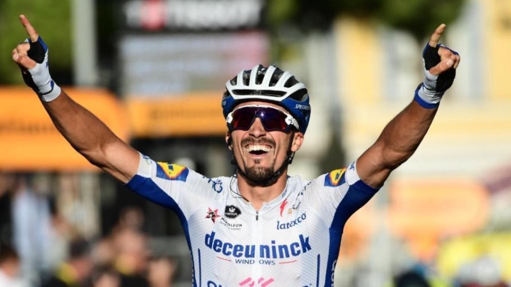 Alaphilippe celebra la victoria