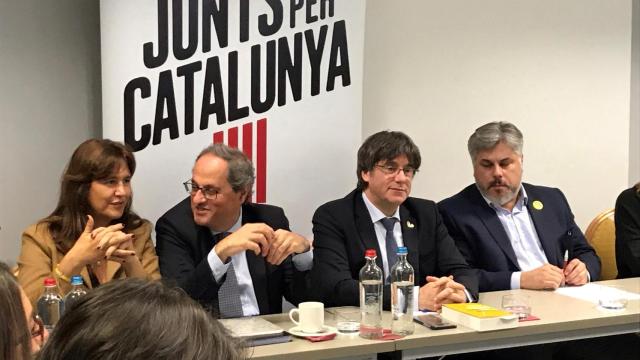 Reunión de JxCat en Bruselas, en diciembre de 2019