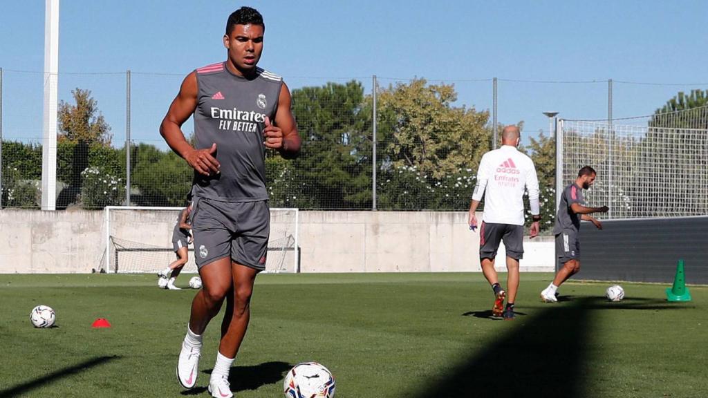 Casemiro se ejercita por primera vez