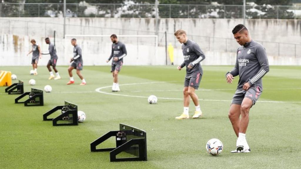 Entrenamiento del Real Madrid en Valdebebas