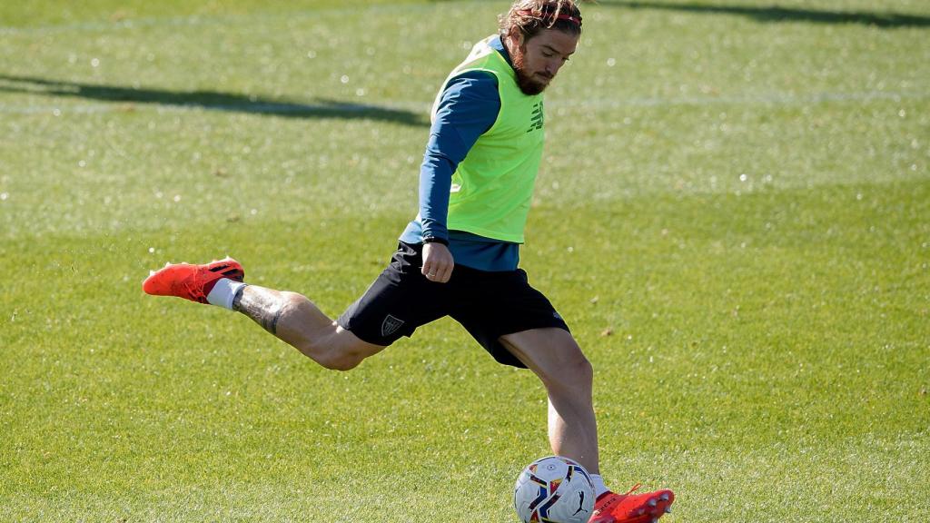 Muniain durante un entrenamiento del Athletic