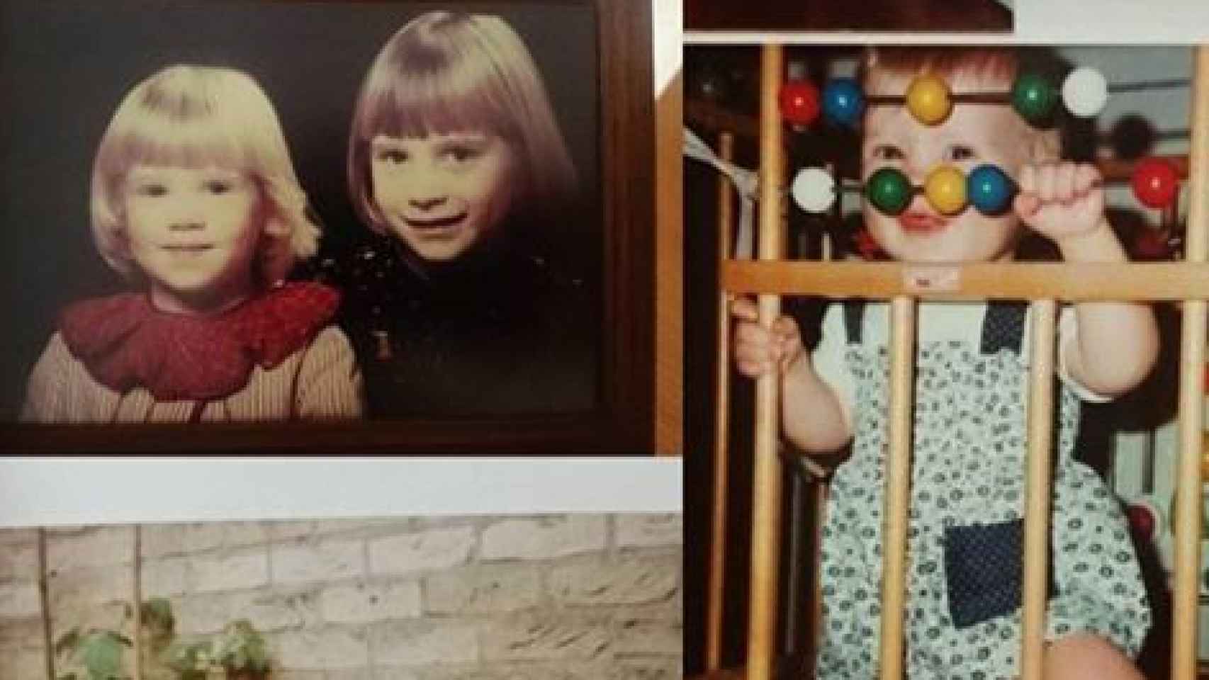 Fotos de Van Vleuten de pequeña, junto a su hermana.