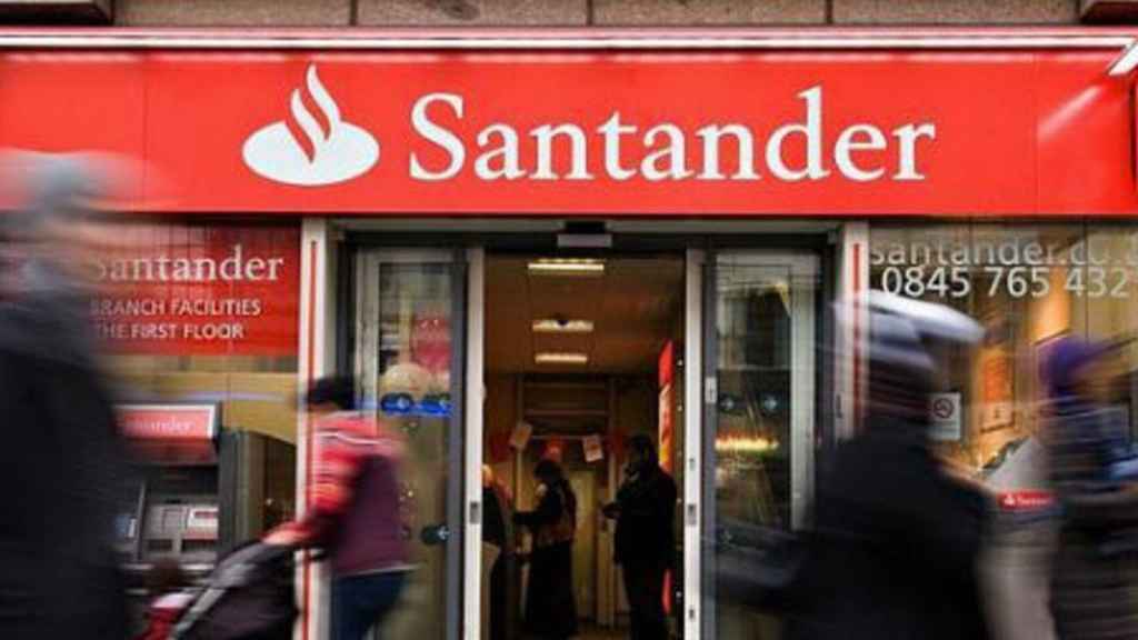 Oficina de Banco Santander en Reino Unido.