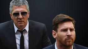 Jorge Messi, padre de Leo, y el futbolista del Barça