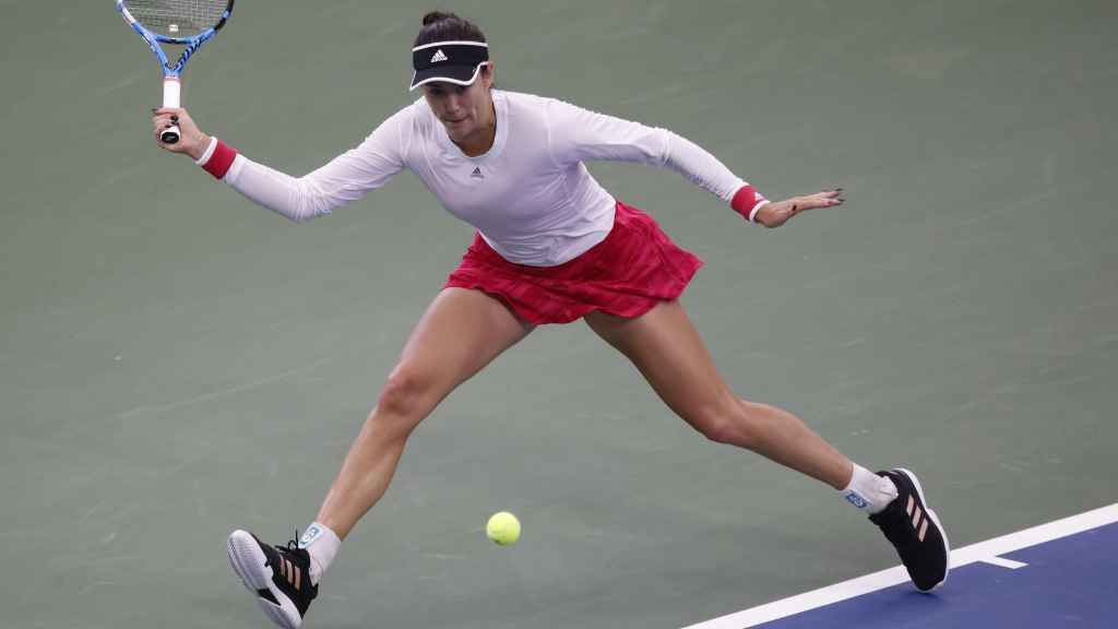 Muguruza, durante su estreno en el US Open.