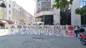 Protesta de mariscadores en Ferrol.