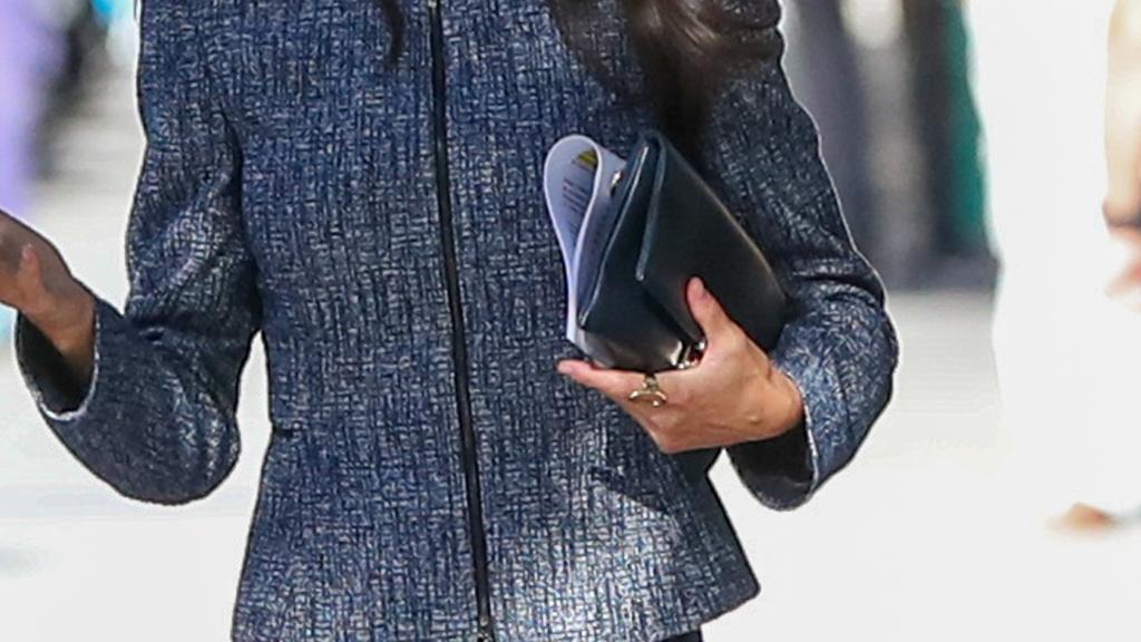 La cartera de Letizia de la firma Carolina Herrera.