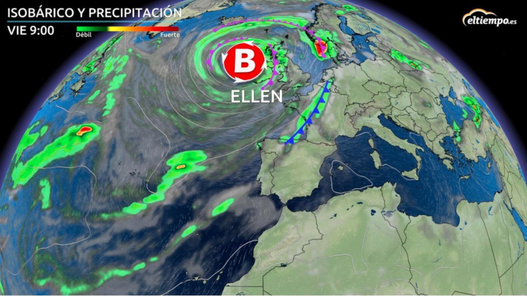 La borrasca Ellen afectó a España a finales de agosto.