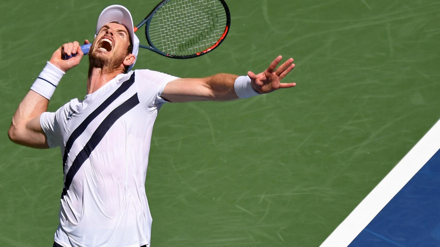 Murray, durante el partido de primera ronda del US Open.