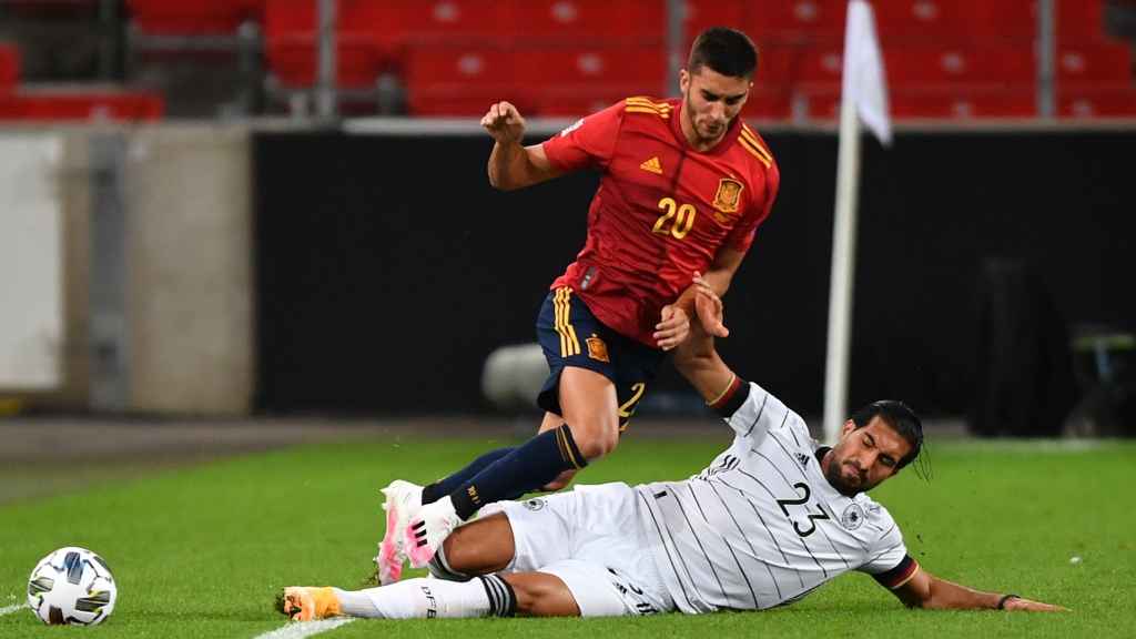 Ferrán Torres con España en el duelo ante Alemania