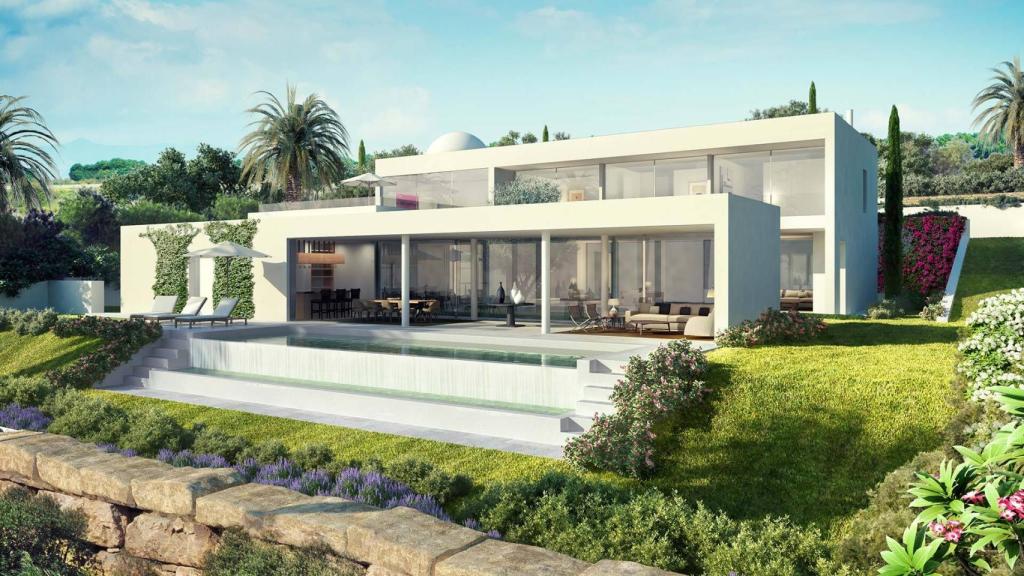 Imagen de una Villa Golfside en la exclusiva urbanización Finca Cortesin.