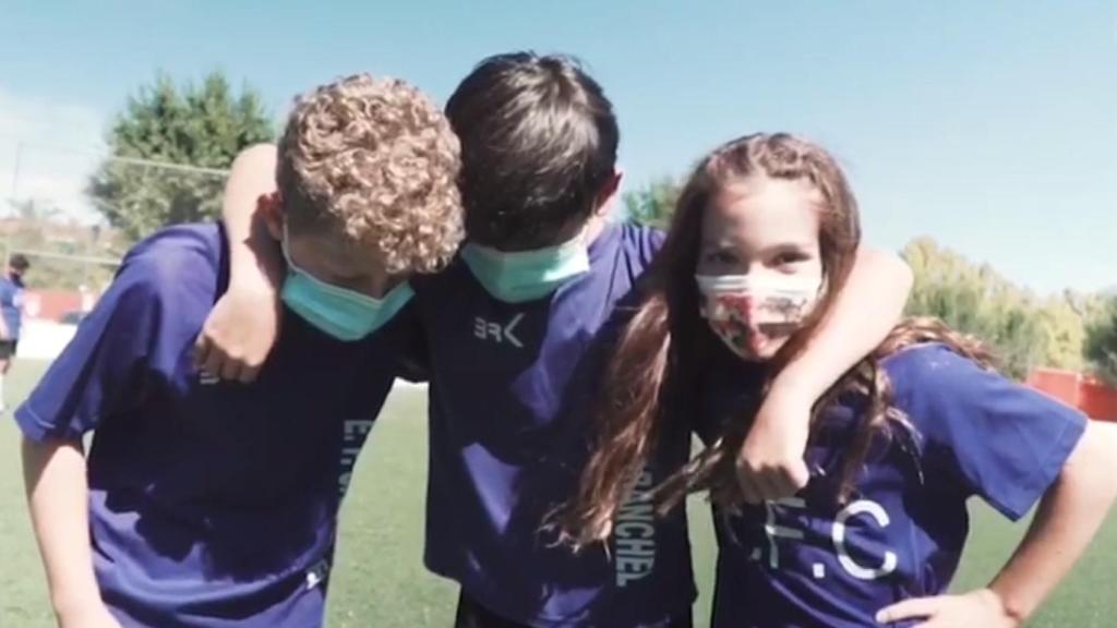 Jóvenes del Carabanchel, durante un entrenamiento