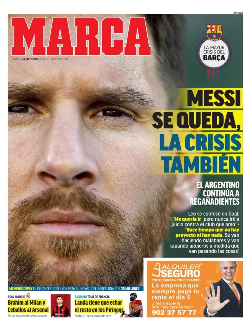 Portada de MARCA 05-09-2020