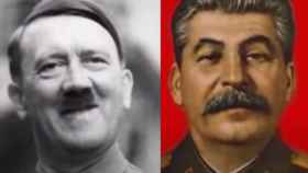 Hitler y Stalin a pantalla partida en el vídeo viral.