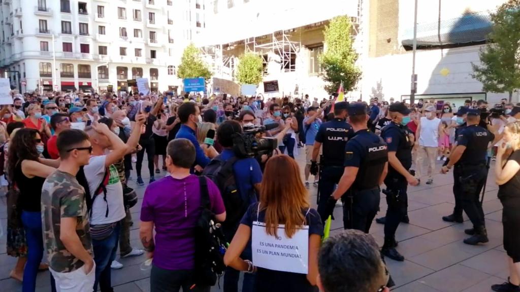 Momento de la manifestación.