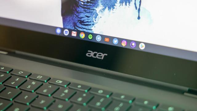 Logo de Acer en un Chromebook.