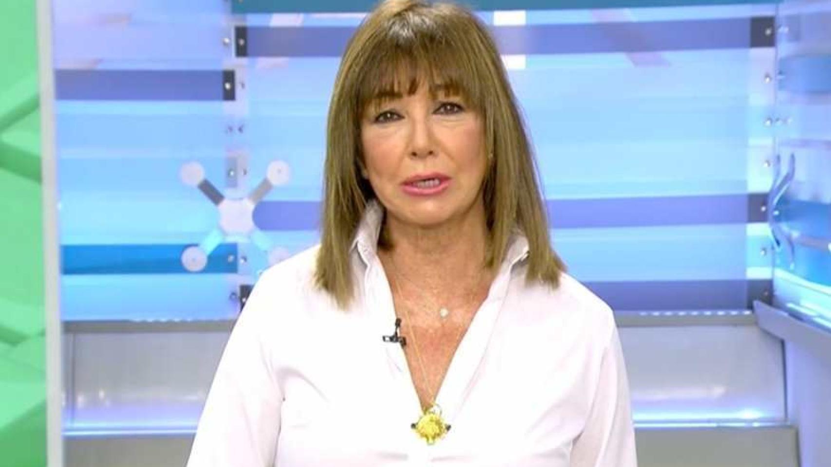 La periodista Ana Rosa Quintana en su regreso al trabajo este lunes 7 de septiembre.