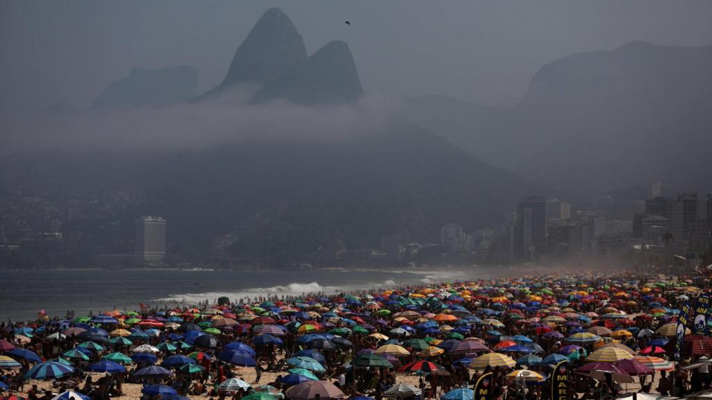 Una playa de Brasil, este lunes.