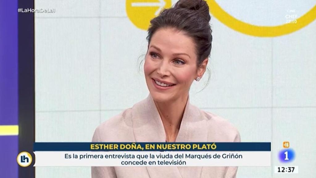 Esther Doña durante su debut en 'La hora de la 1'.