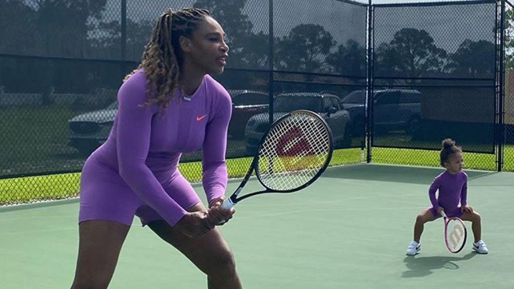 Serena Williams y su hija Olympia