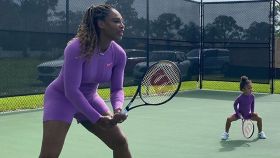 Serena Williams y su hija Olympia.