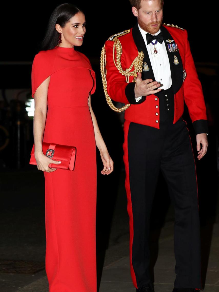 Harry y Meghan en el festival de música de Mountbatten en marzo de 2020.