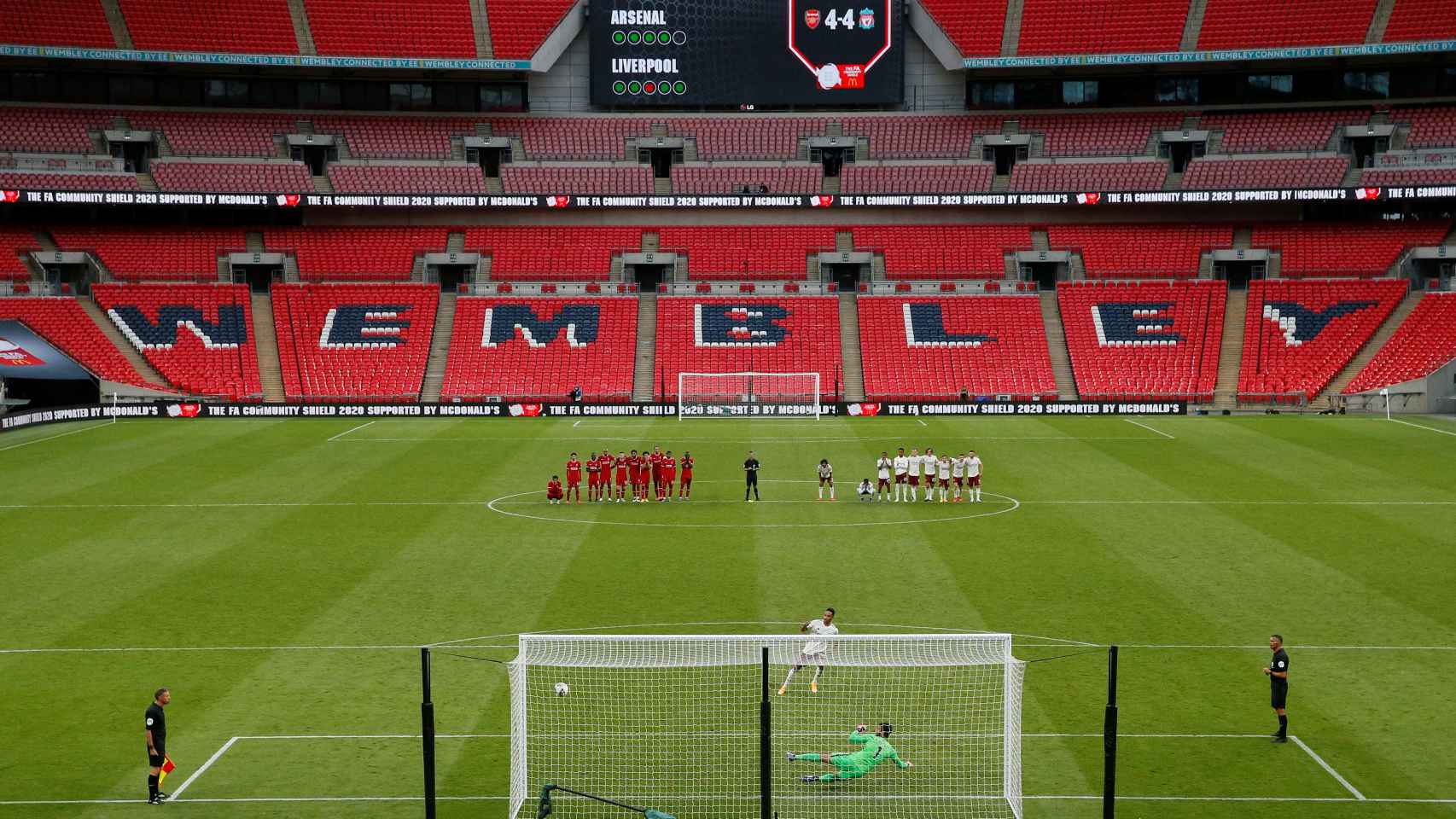El estadio de Wembley durante la Community Shield de 2020