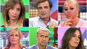 Parte del equipo de 'Sálvame' en un fotomontaje de 'Jaleos'.